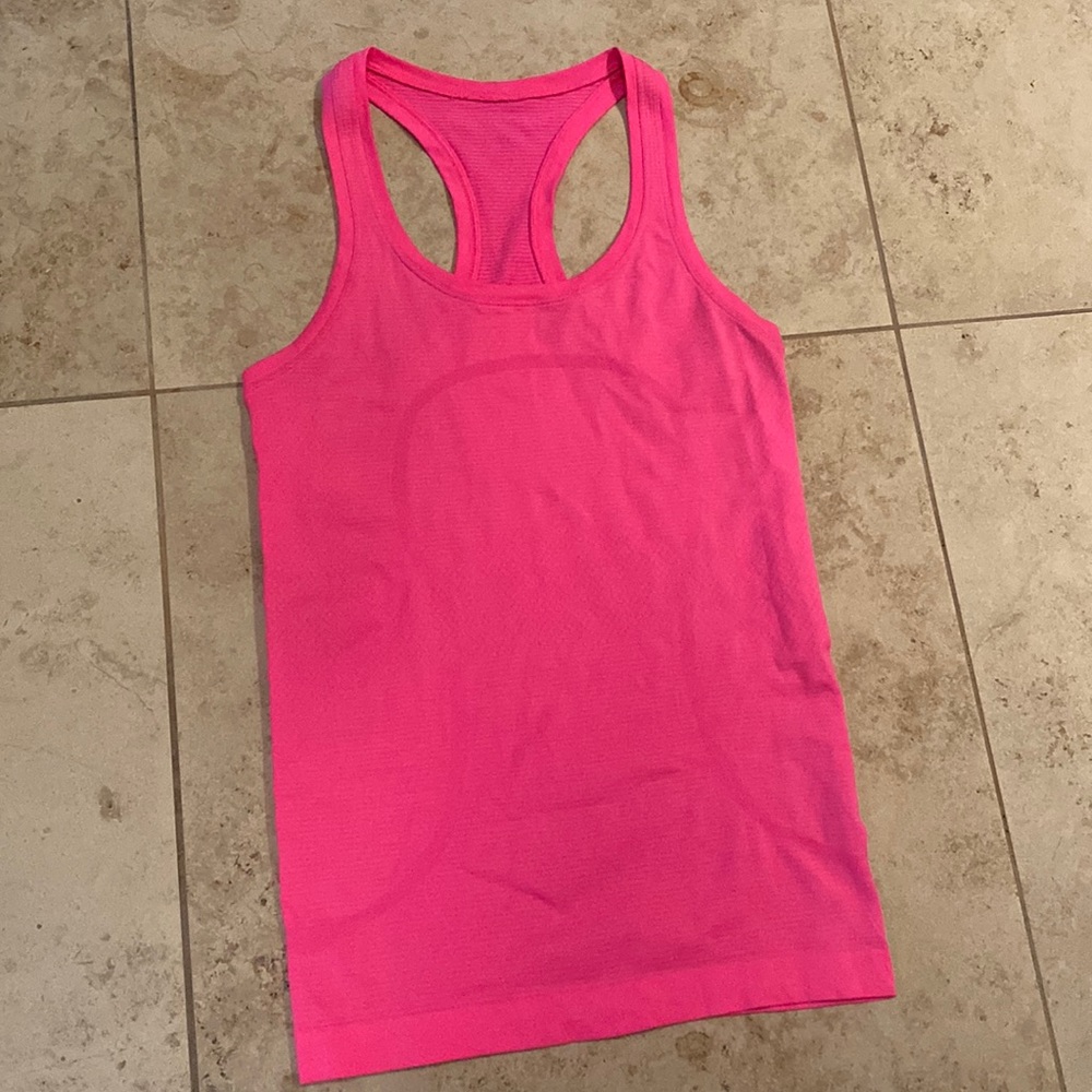 Lululemon hot pink racerback tank top